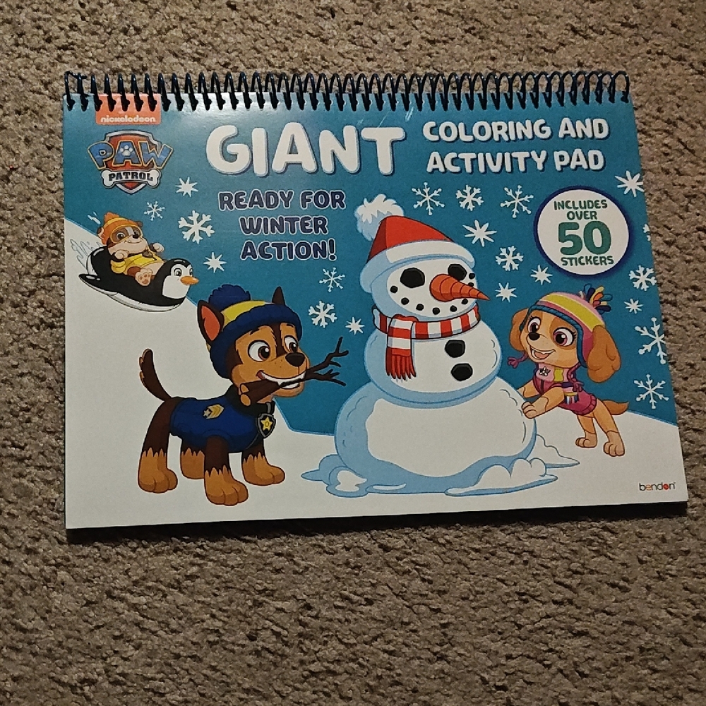 Paw Patrol Blue Winter Activity & Coloring Pad